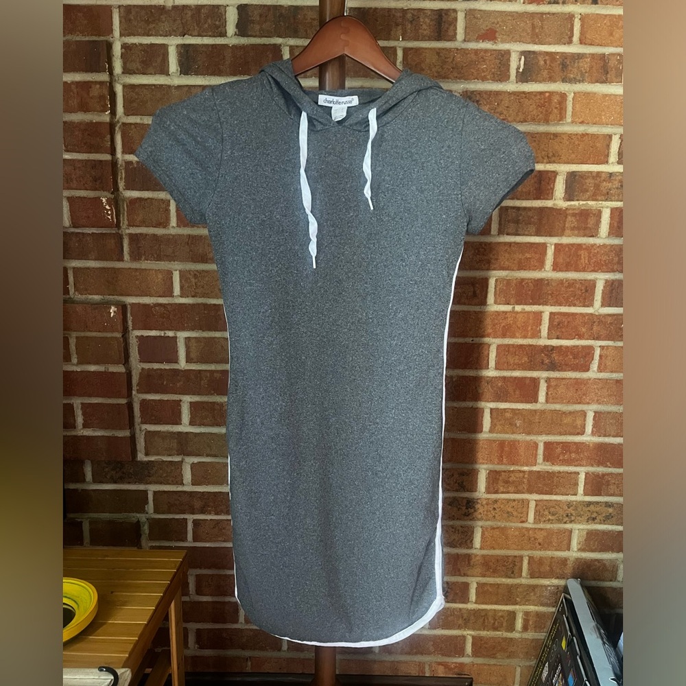 Charlotte Russe Hooded Sporty Mini-Dress